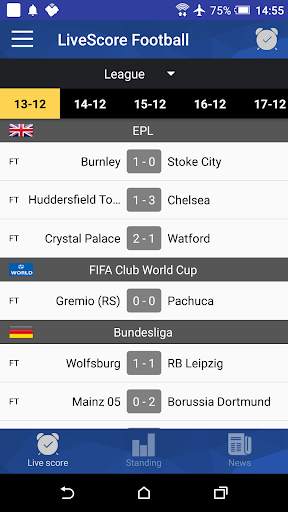 Football Live Scores Today screenshot 1