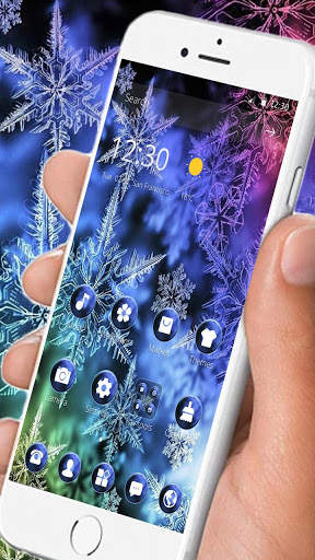 Color Transparent Ice Flower Theme screenshot 2