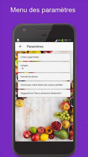 Liste de courses avec prix screenshot 4