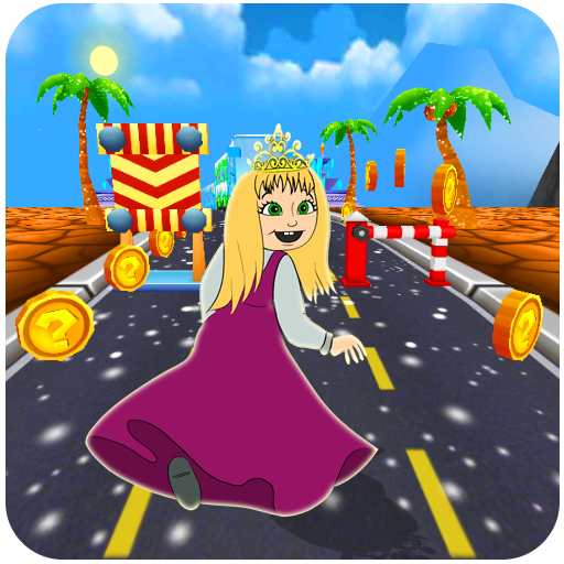 Subway Princess Masha Running icon