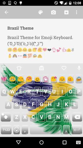 Brazil Emoji Keyboard Skin screenshot 1