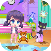Ladybug Doll Makeover Room : Clean – Fashion Game icon