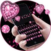 Clavier diamant rose coeur on 9Apps