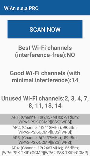 WiAn s.s.a PRO - wifi analyzer screenshot 1