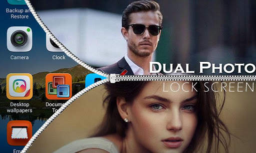 Dual Photo Zip Lock Screen screenshot 4