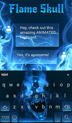 Flame Skull Animated Keyboard   Live Wallpaper screenshot 4