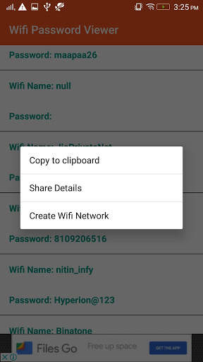 Wifi Password Viewer(Root Access Required) скриншот 2