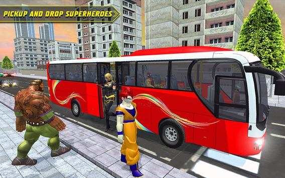 City Bus Driving: Superheroes Transport Simulator screenshot 10