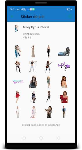 Miley Cyrus WAStickerApps : Stickers for Whatsapp screenshot 3