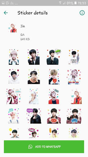 BTS WAStickerApps KPOP Idol for Whatsapp screenshot 7