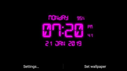 LED Digital Clock Live Wallpaper screenshot 8