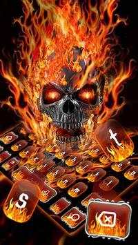 Horror Fire Skull Keyboard скриншот 2