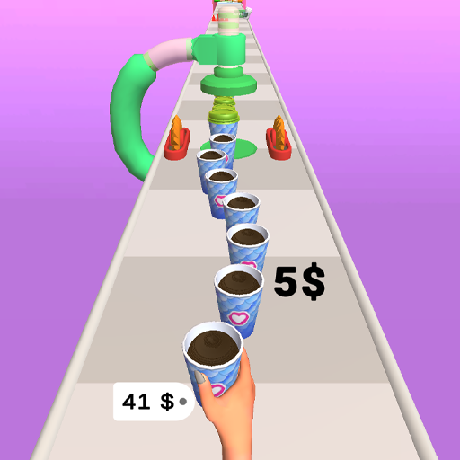 Coffee Cup Stack Rush Game 3D icon