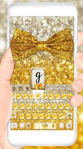Glimmer Bowknot  Gold keyboard screenshot 2