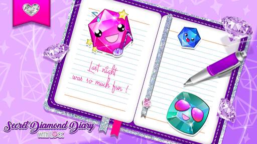 Secret Diamond Diary with Lock screenshot 1