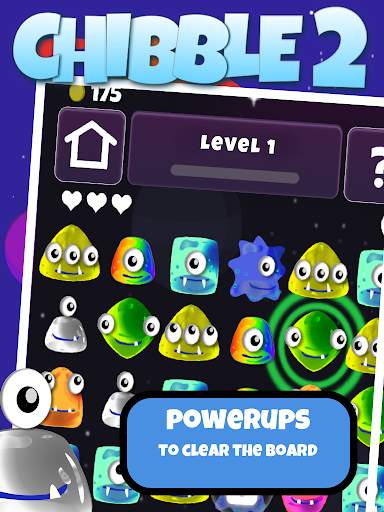 Chibble 2: Match3 Fun Jelly Aliens Puzzle Game screenshot 3