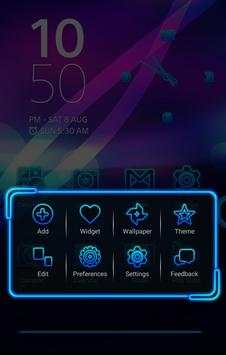 Next Launcher Theme Neon Blue screenshot 5