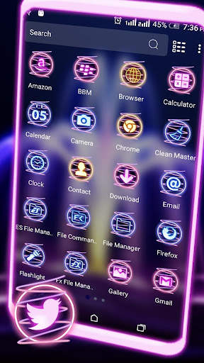 Neon Fountain Light Theme screenshot 2