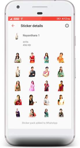 Nayanthara Stickers 4 WhatsApp screenshot 4