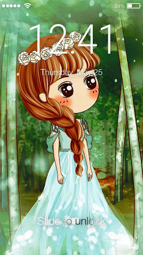 Chibi Cute Princess  Screen Lock screenshot 2