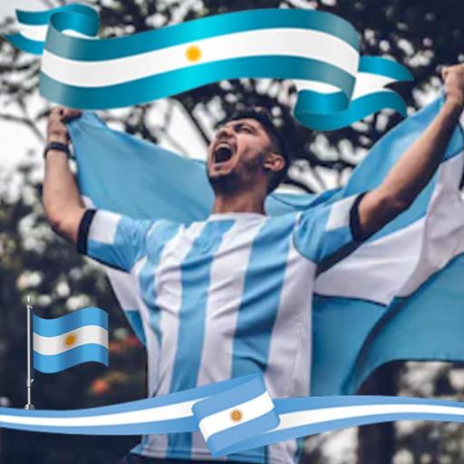 ikon Argentine flag create your photo