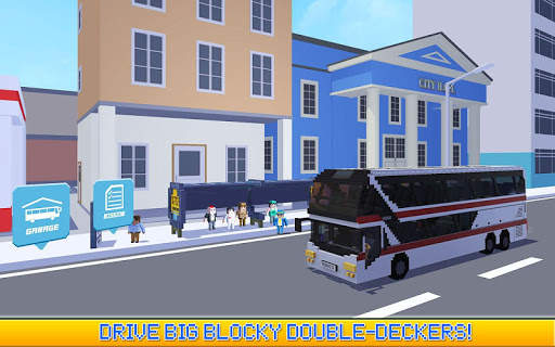 Blocky City Bus SIM driver screenshot 2