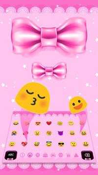 Pink Bow Lace Keyboard स्क्रीनशॉट 3