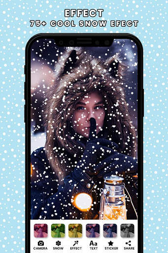 Snow Photo Editor - Colorful Snow 3 تصوير الشاشة