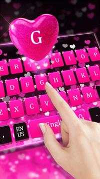 Pink love keyboard screenshot 3
