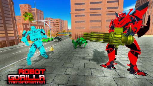 Angry Gorilla Robot Transform: Car Robot Games स्क्रीनशॉट 4