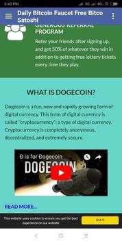 Daily Bitcoin Faucet FreeBitco Satoshi 4 تصوير الشاشة