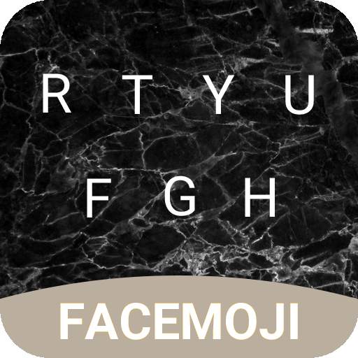 Black Marble Emoji Keyboard Theme for Facemoji v1.0