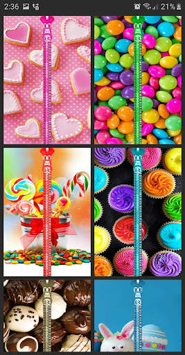 Candy Zipper Lock Screen screenshot 1