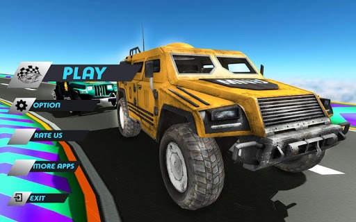 Rocket Car Racing Battle in Plane screenshot 1