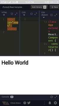 webmaker - play with HTML, CSS , JSS codes скриншот 2