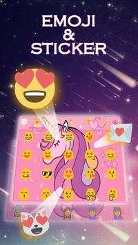 Lovely Cute Unicorn Keyboard Theme screenshot 4
