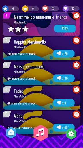 Piano Tiles: Marshmello vs Alan Walker DJ screenshot 2