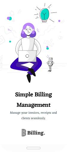 Billing - Invoice, Receipt & Client Management App स्क्रीनशॉट 1