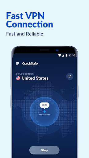 QuickSafe VPN– VPN Proxy & WiFi Security screenshot 1