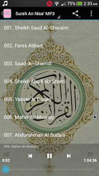 Surah An Nisa' 4 تصوير الشاشة