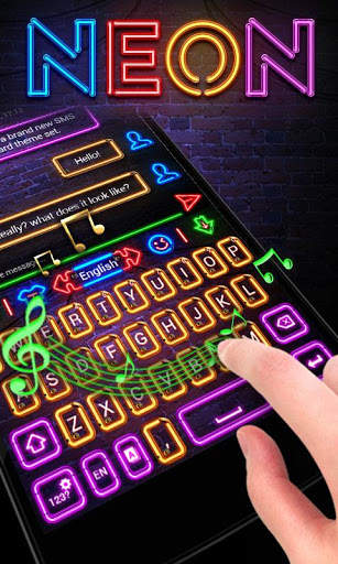 Neon GO Keyboard Theme & Emoji screenshot 3