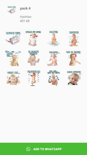 Stiker Bayi Lucu untuk WhatsApp screenshot 5