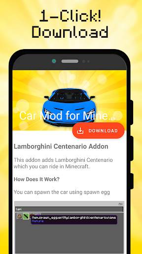 Car Mod - Lamborghini Addon for Minecraft screenshot 4