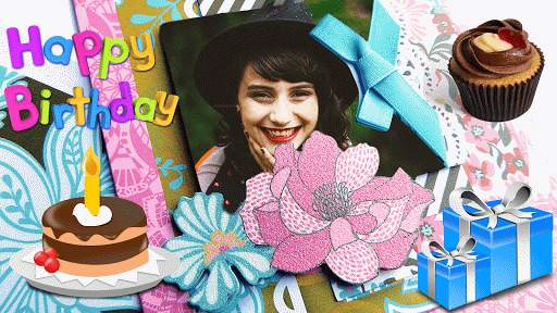 Birthday Photo Frame Editor screenshot 1