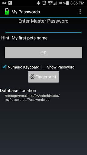 My Passwords screenshot 1