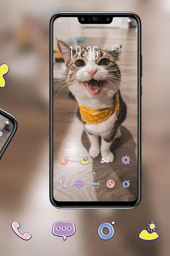 Cute Cat With Open Mouth Theme screenshot 3