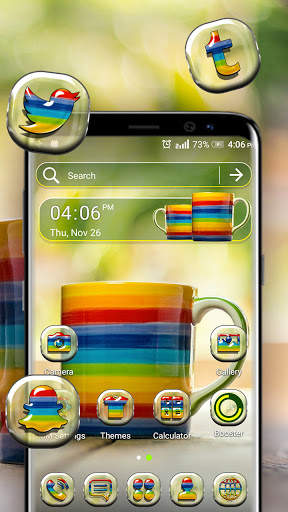 Rainbow Cup Launcher Theme screenshot 1