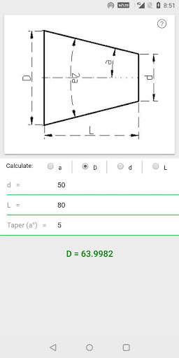 Aproxo Taper Calculator screenshot 4