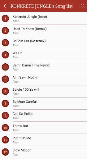 All Akon Songs Lyrics screenshot 2