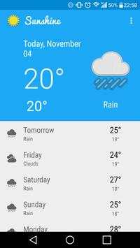 Sunshine Weather screenshot 1
